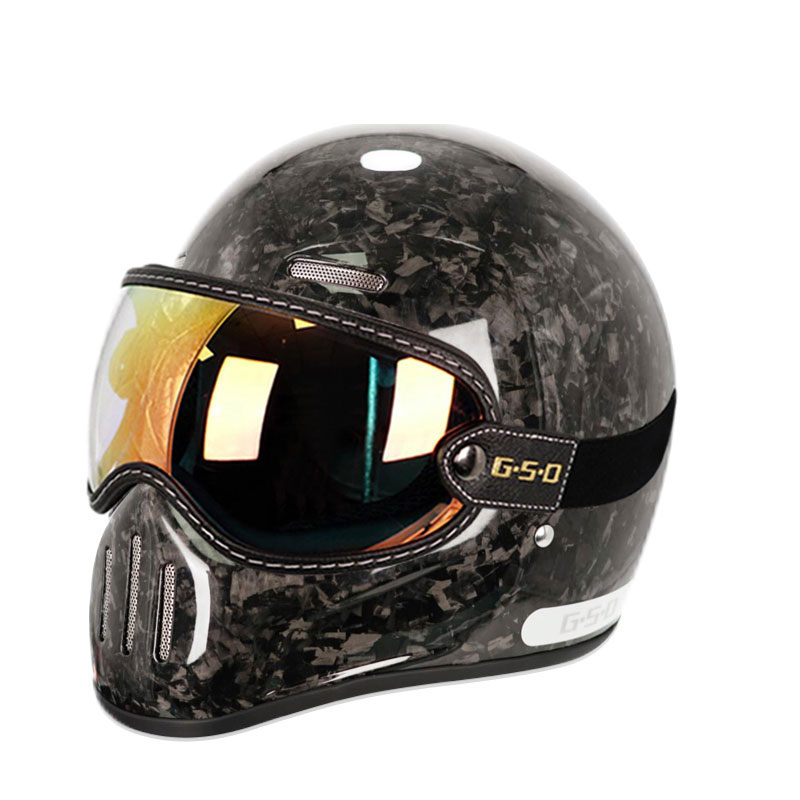 New Retro Carbon Fibre Full Fa - огляд і ціна Carbon Fiber Lightweight Motorcycle Helmet
