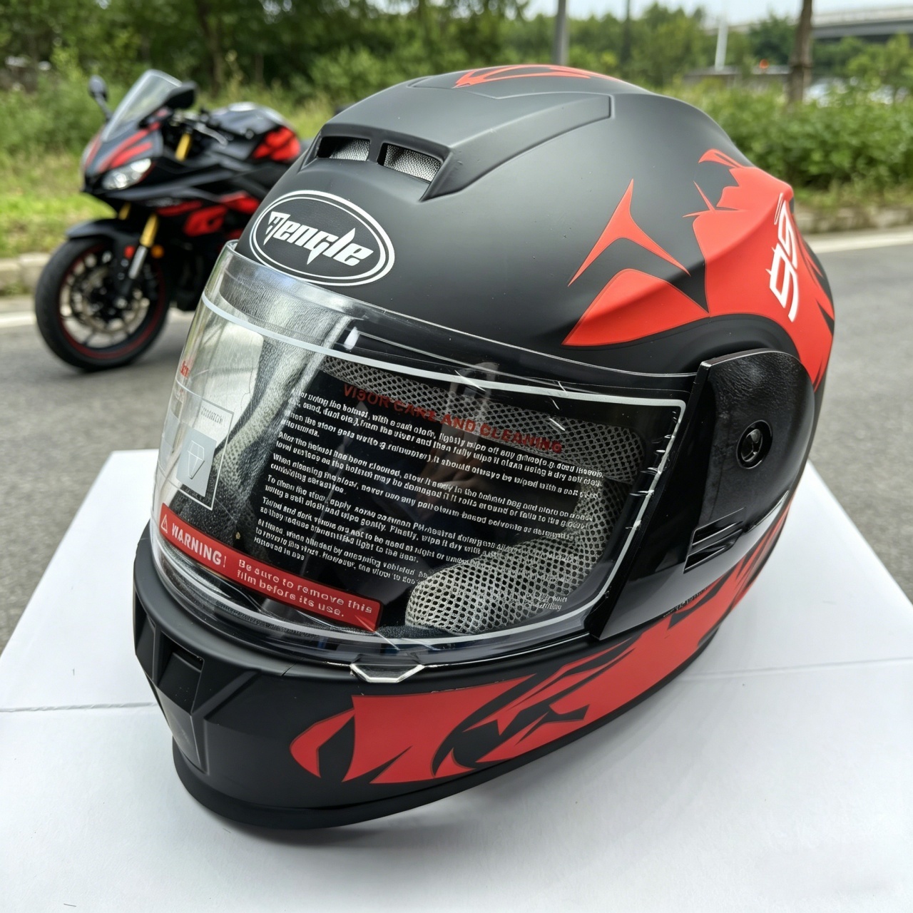Full Face Motorcycle Helmet Du - огляд і ціна Dual Visor Motorcycle Racing Helmet