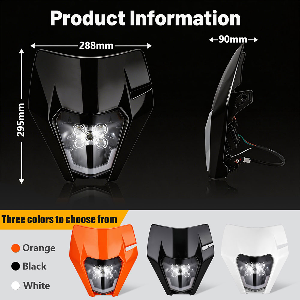 5 LED Headlight Headlamp Lamp  - огляд і ціна Universal Motorcycle Led Headlight Projector