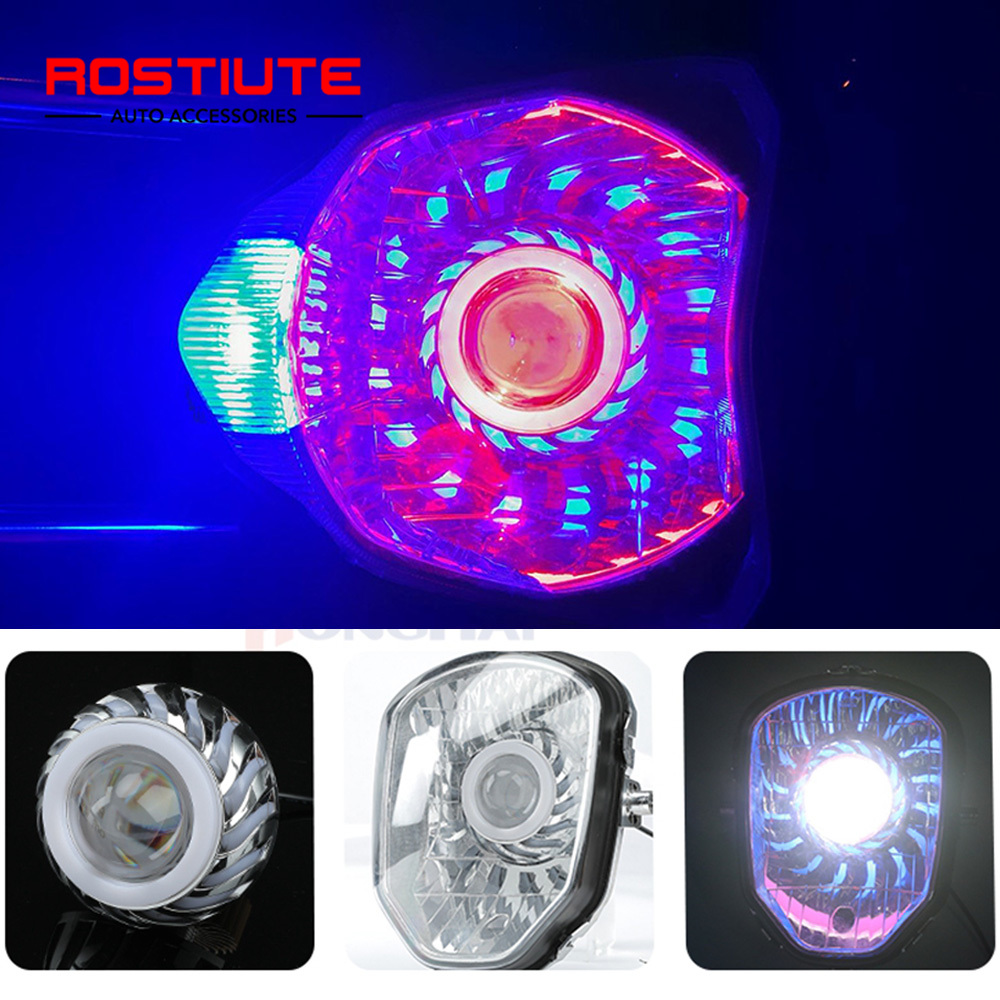 High/Low Beam Double Angel Eye - огляд і ціна Universal Motorcycle Led Headlight Projector