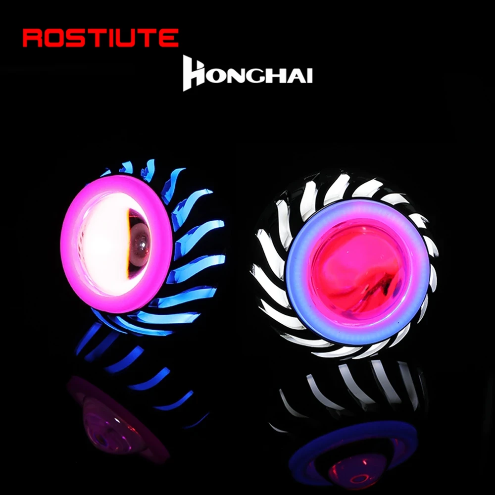 High/Low Beam Double Angel Eye - огляд і ціна Universal Motorcycle Led Headlight Projector