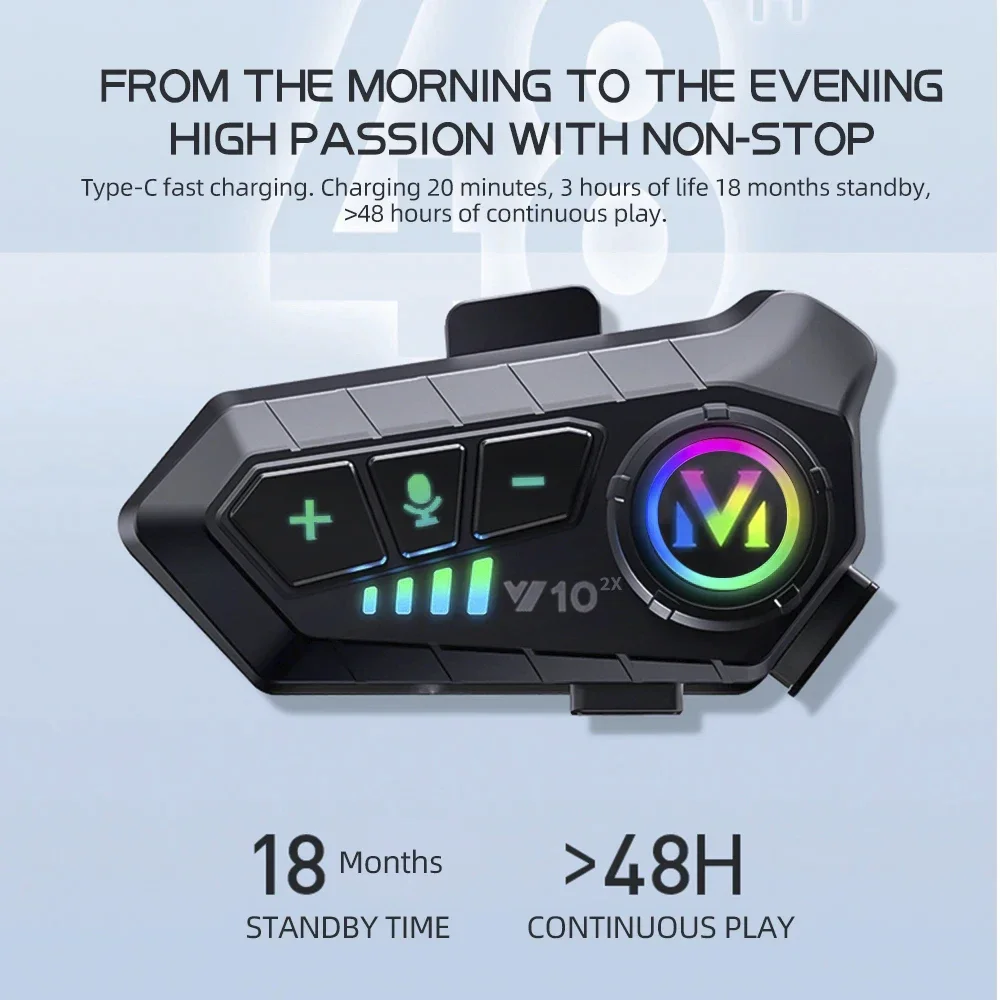 V10 2X Bluetooth Motorcycle He - огляд і ціна Full Face Motorcycle Helmet With Bluetooth