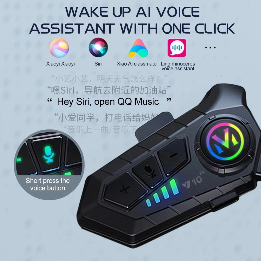 V10 2X Bluetooth Motorcycle He - огляд і ціна Full Face Motorcycle Helmet With Bluetooth