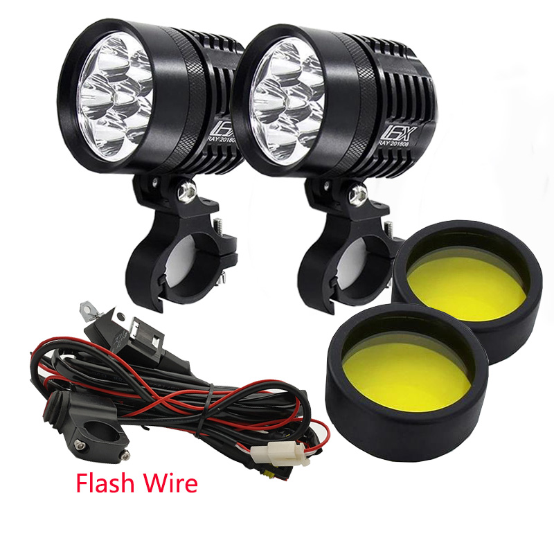 2PCS Universal L6X Headlight L - огляд і ціна Universal Motorcycle Led Headlight Projector