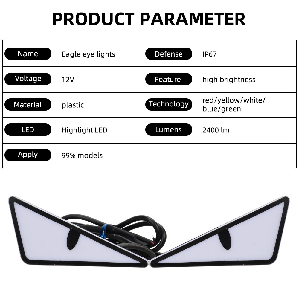 2pcs LED Devil's Eye License P - огляд і ціна Universal Motorcycle Led Headlight Projector