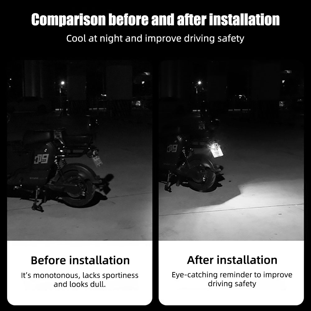 2pcs LED Devil's Eye License P - огляд і ціна Universal Motorcycle Led Headlight Projector