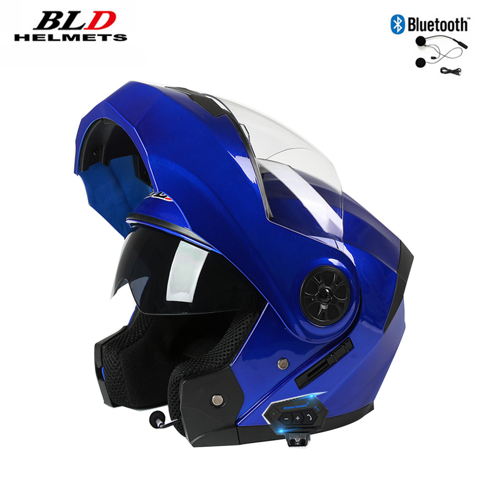 Double Visors Bluetooth Helmet - огляд і ціна Full Face Motorcycle Helmet With Bluetooth