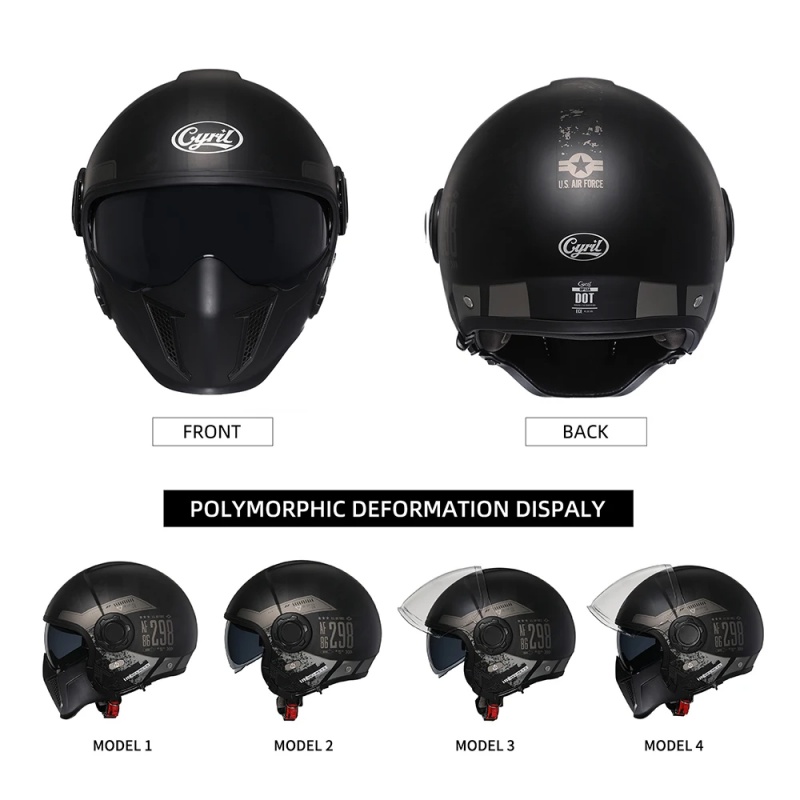 OP12A Modular Motorcycle Helme - огляд і ціна Quick Release Buckle Motorcycle Helmet