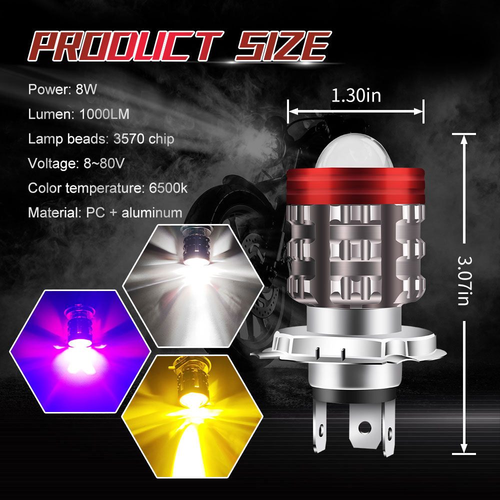 Universal H4 LED Motorcycle He - огляд і ціна Universal Motorcycle Led Headlight Projector