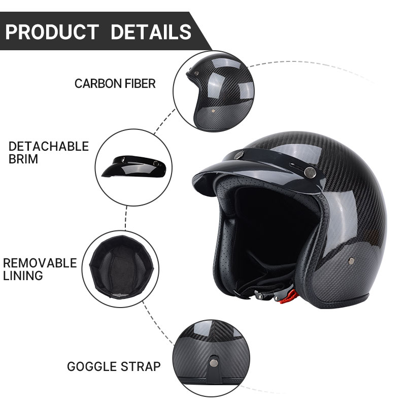 Super Lightweight Carbon Fiber - огляд і ціна Carbon Fiber Lightweight Motorcycle Helmet