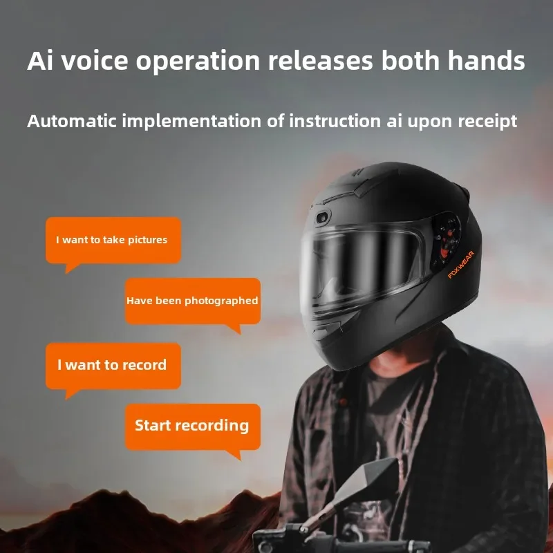 AI Intelligence Motorcycle Hel - огляд і ціна Full Face Motorcycle Helmet With Bluetooth