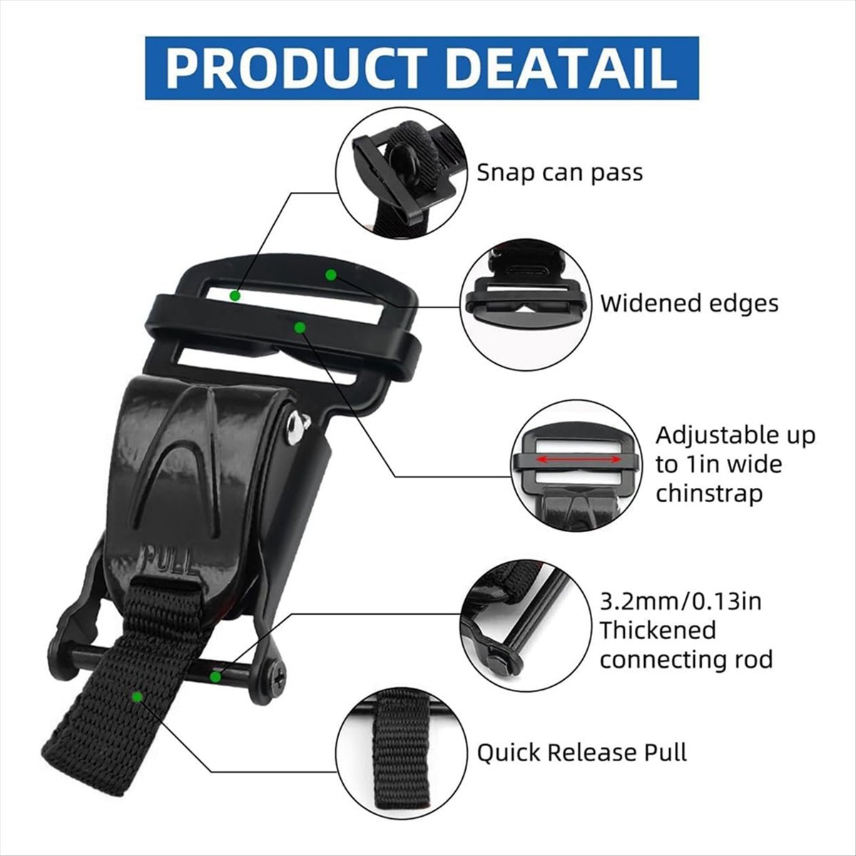Compatible Helmet Quick Releas - огляд і ціна Quick Release Buckle Motorcycle Helmet