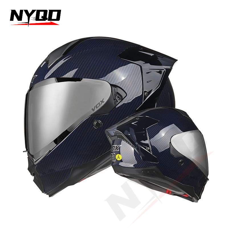 Carbon Fiber Full Face Motorcy - огляд і ціна Dual Visor Motorcycle Racing Helmet
