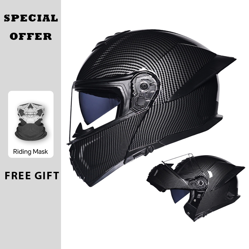 Motorcycle Flip Up Helmet Doub - огляд і ціна Dual Visor Motorcycle Racing Helmet