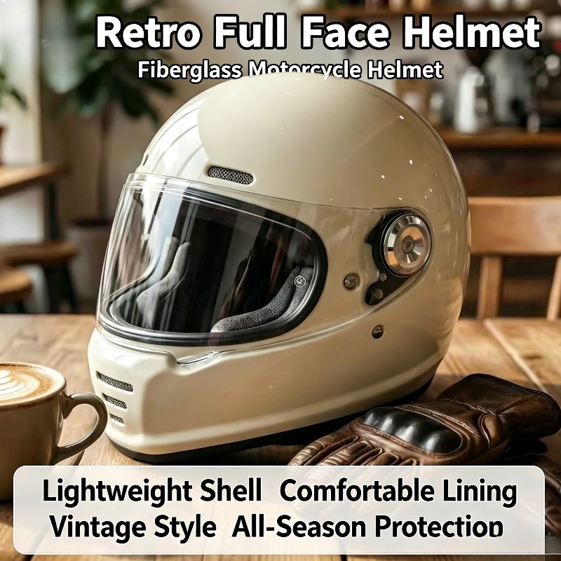 Carbon Fiber Retro Helmet Moto - огляд і ціна Carbon Fiber Lightweight Motorcycle Helmet