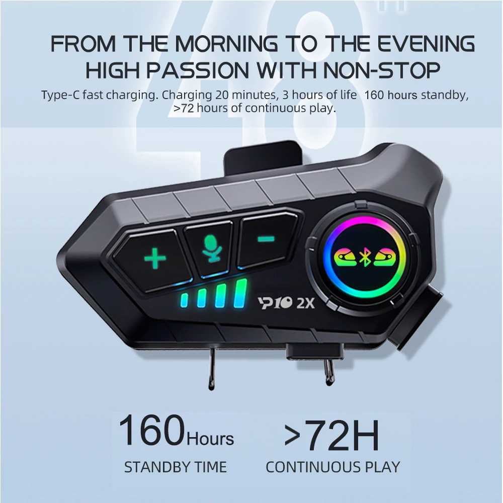 Y10 2x Motorcycle Intercom Blu - огляд і ціна Full Face Motorcycle Helmet With Bluetooth