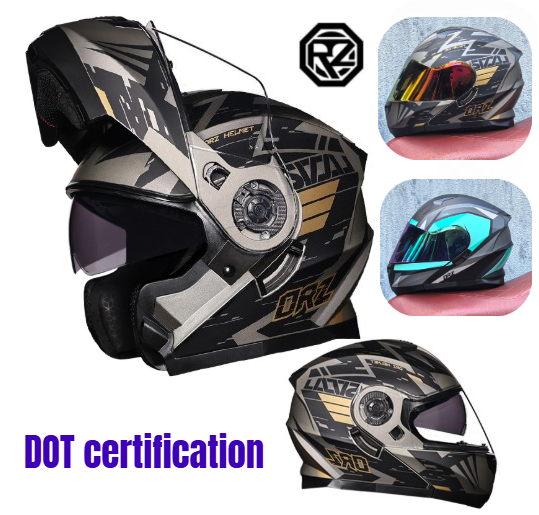 Orz Full Face Dual Visor Motor - огляд і ціна Dual Visor Motorcycle Racing Helmet