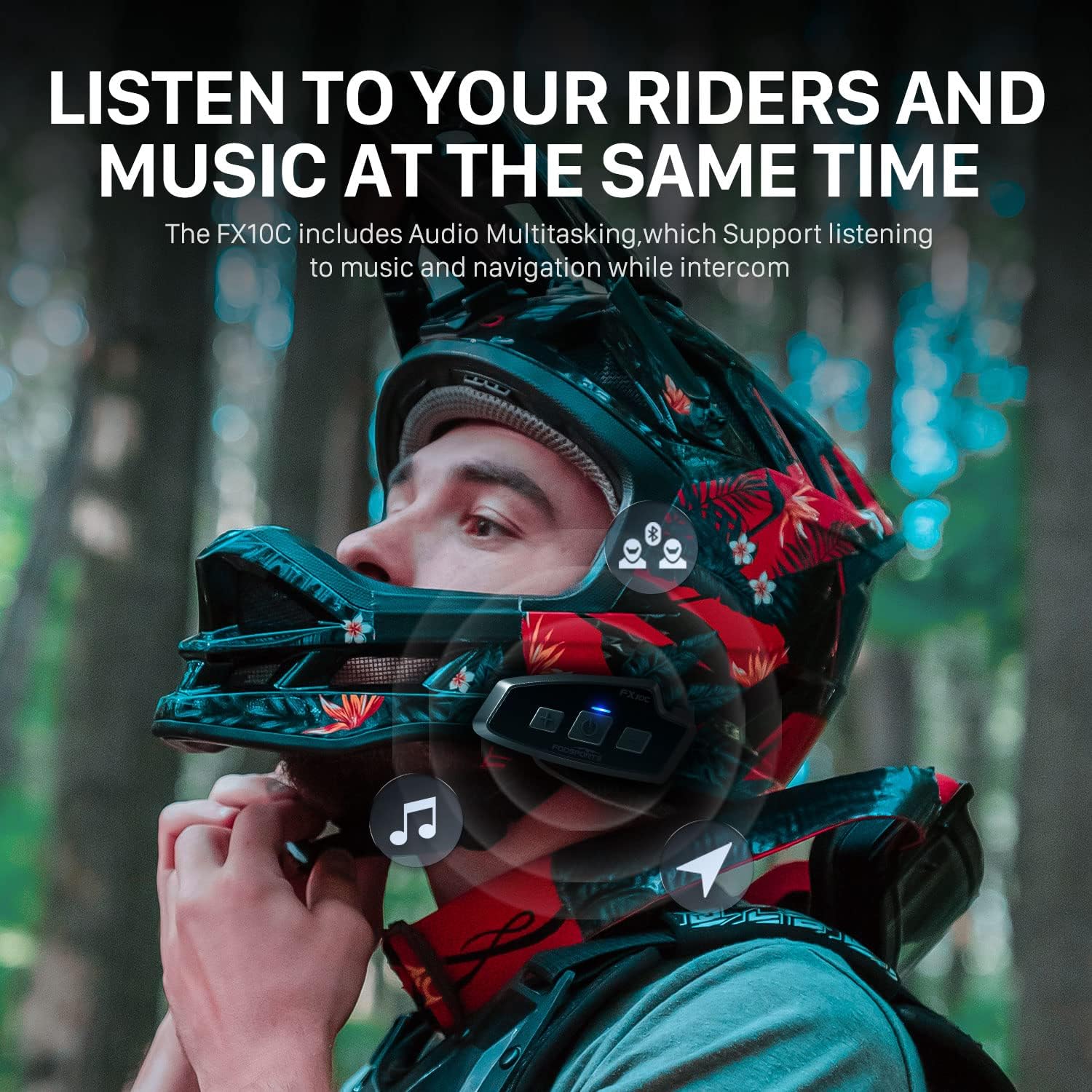 Fodsports FX 10C Motorcycle Me - огляд і ціна Full Face Motorcycle Helmet With Bluetooth